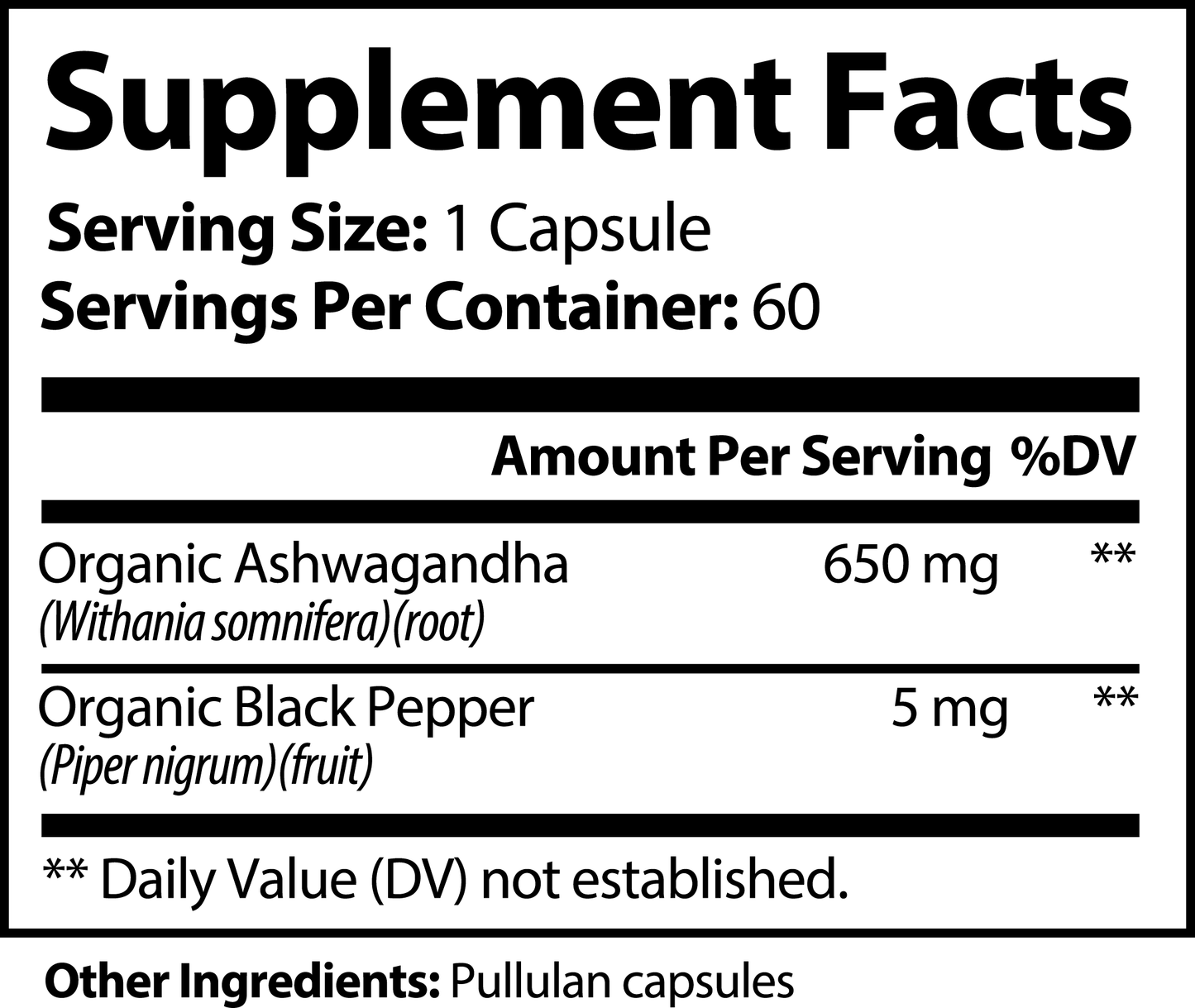 Ashwagandha supplement